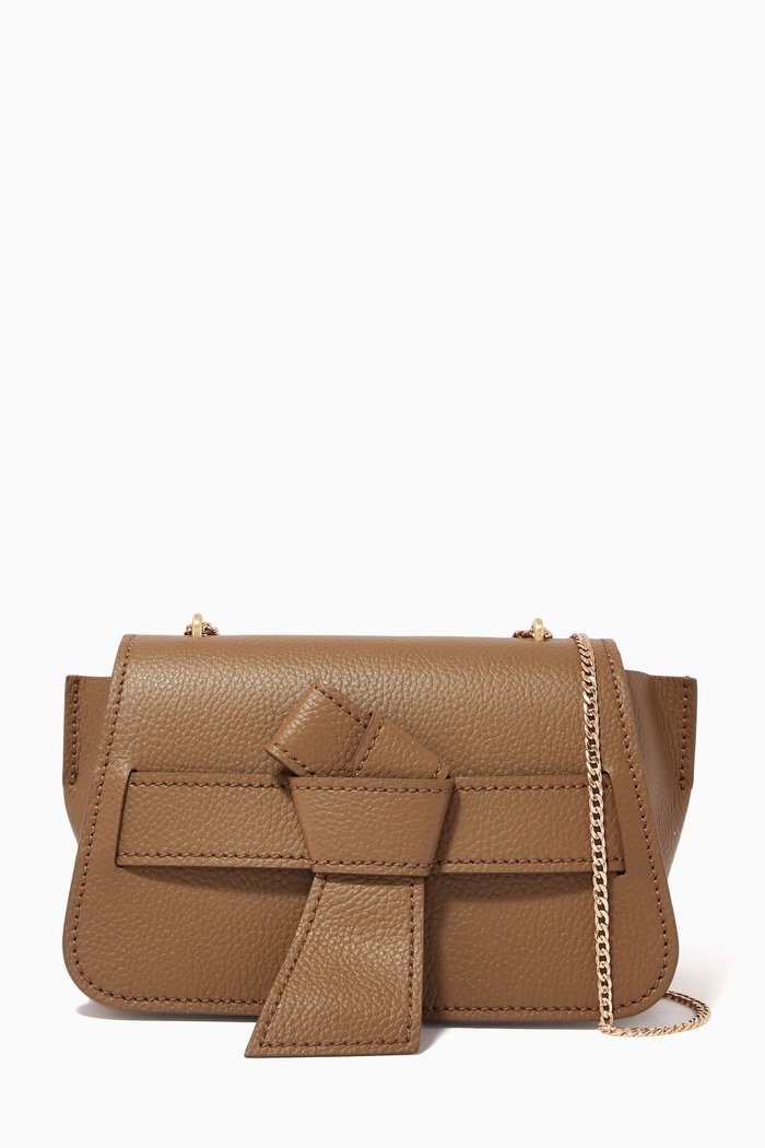 Anthea Crossbody in Leather, Brown