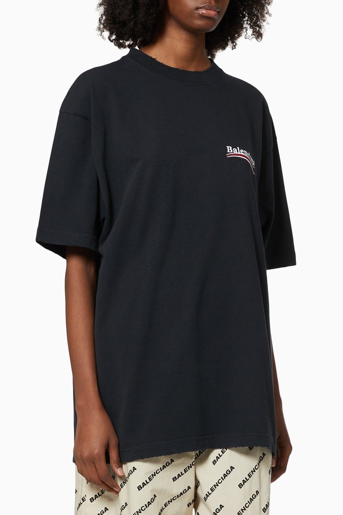 

Logo Large Fit T-shirt in Cotton Jersey, Black