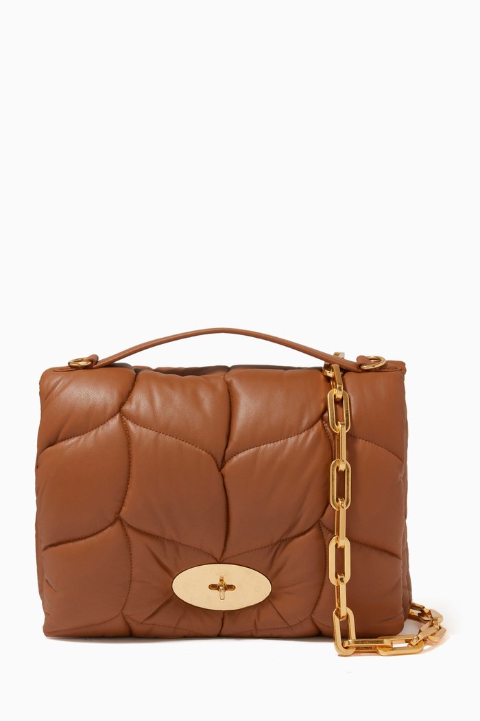 

Softie Crossbody Bag in Leather, Brown