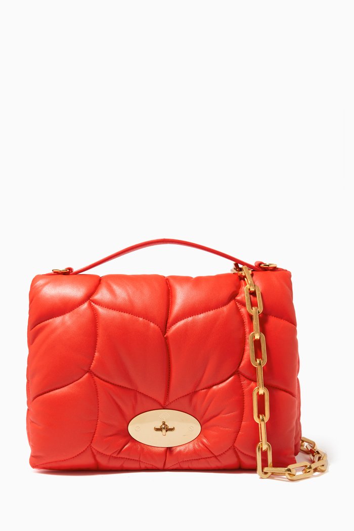 

Softie Crossbody Bag in Leather, Orange