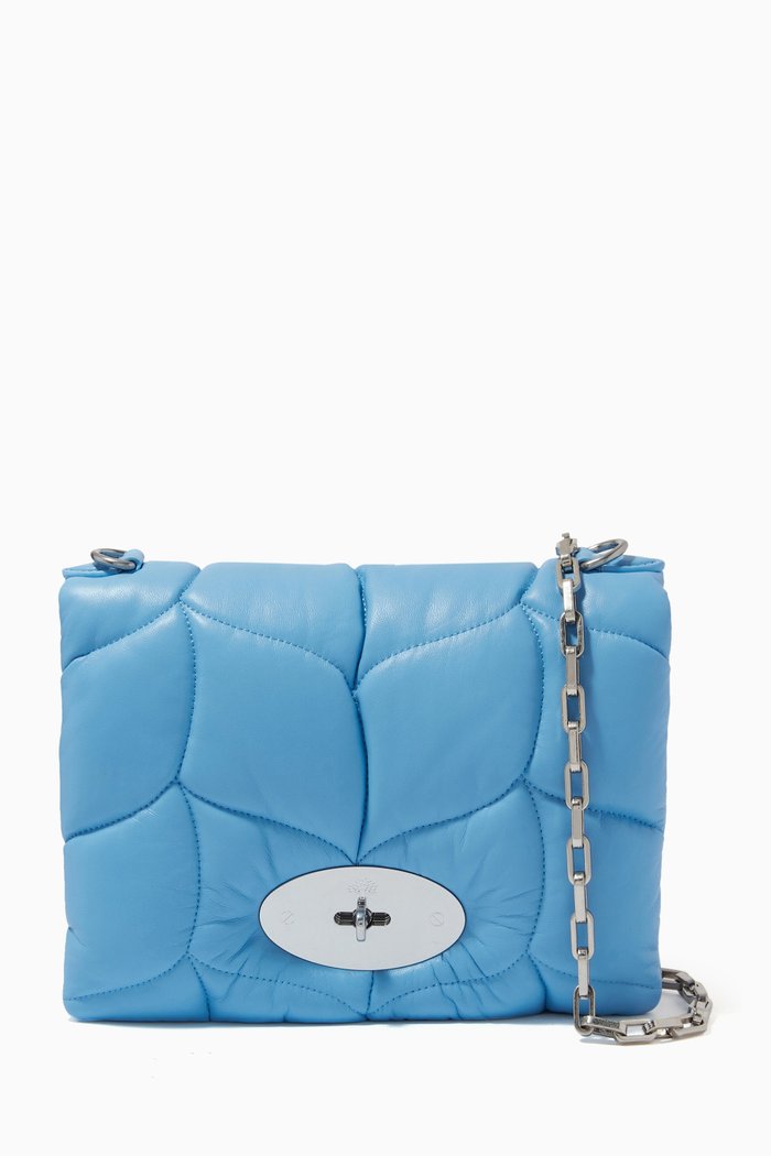 

Little Softie Crossbody Bag in Leather, Blue