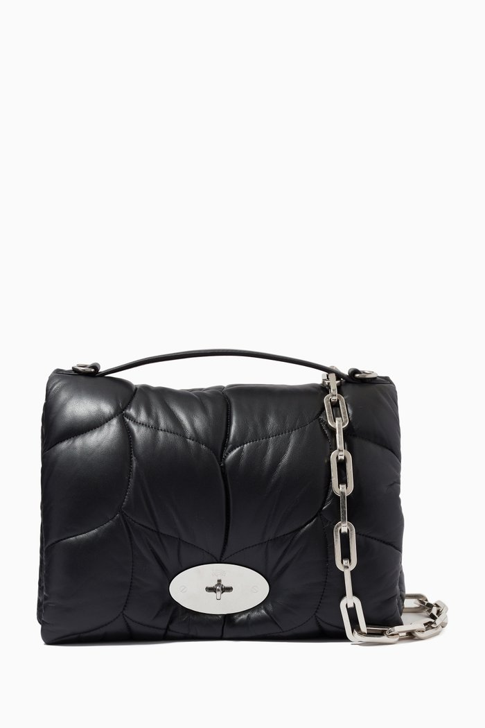 

Softie Crossbody Bag in Leather, Black