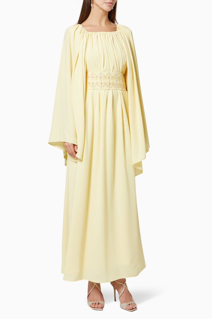 

Square Neck Kaftan, Yellow