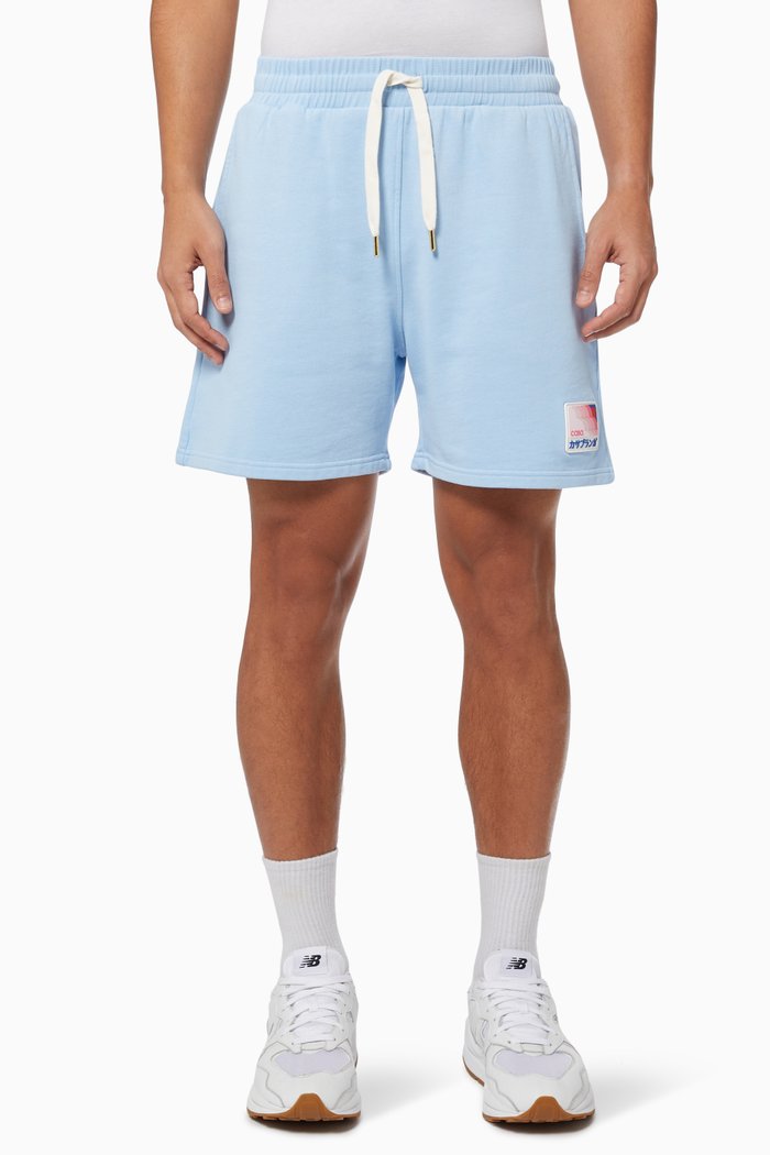

Casa Patch Shorts in Cotton Jersey, Blue