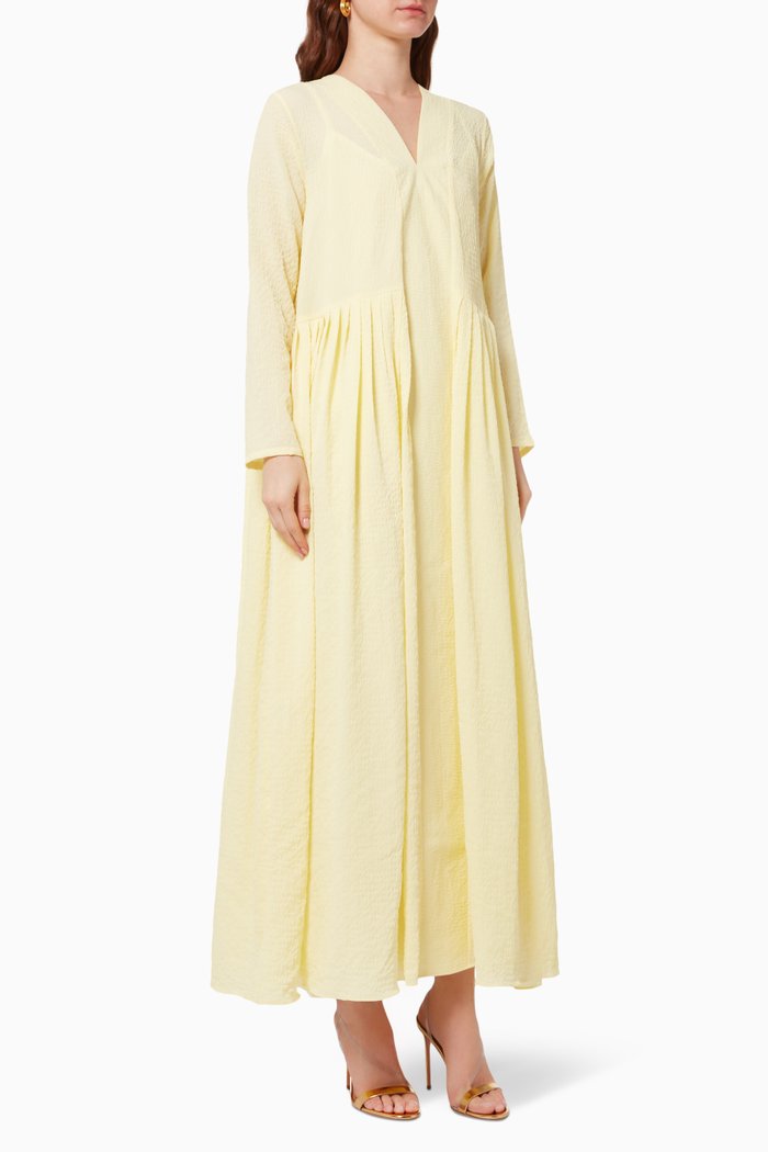 

Eloise Pleated Kaftan, Yellow