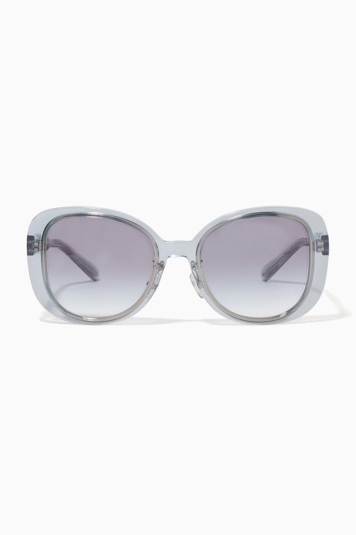 

C Twist Square Sunglasses in Acetate, Blue