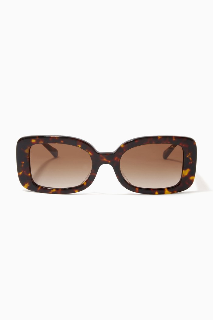

Rectangular Sunglasses in Acetate, Green