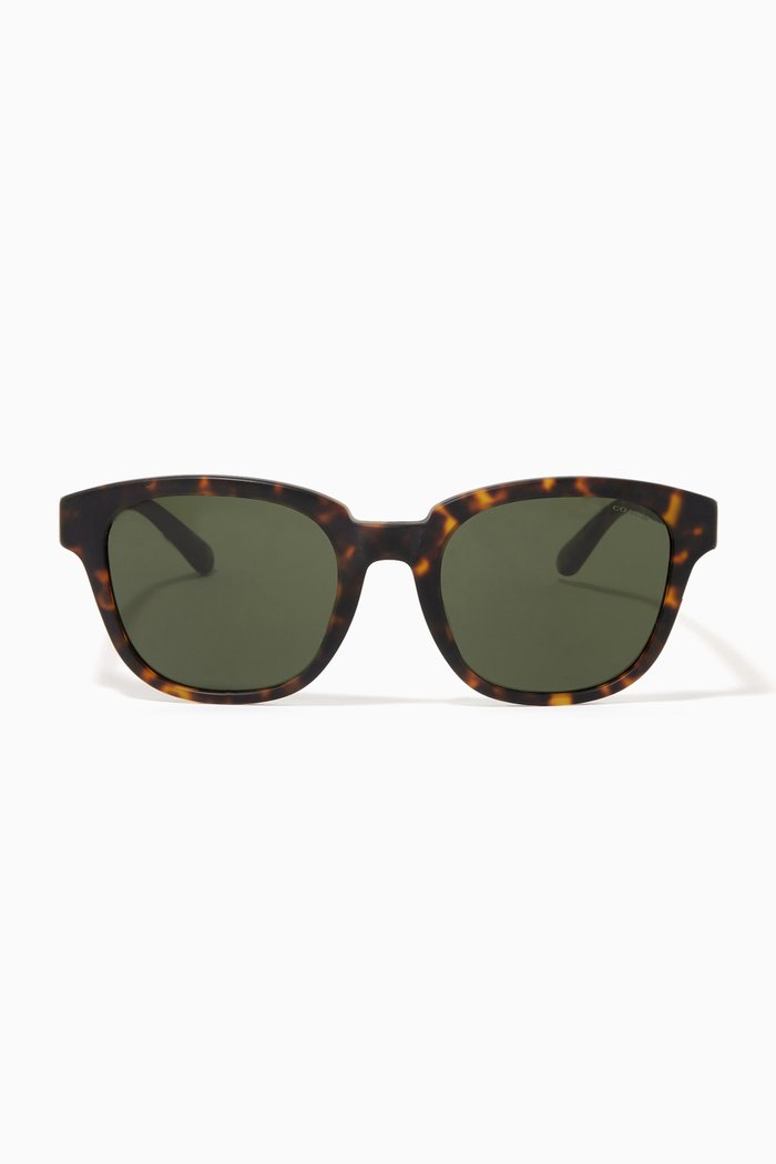 

D-Shape Sunglasses in Acetate, Green