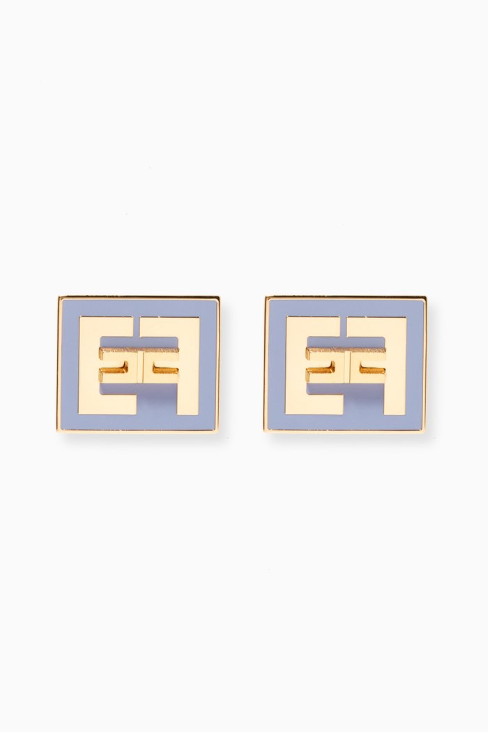 

Logo Earrings with Enamel, Purple