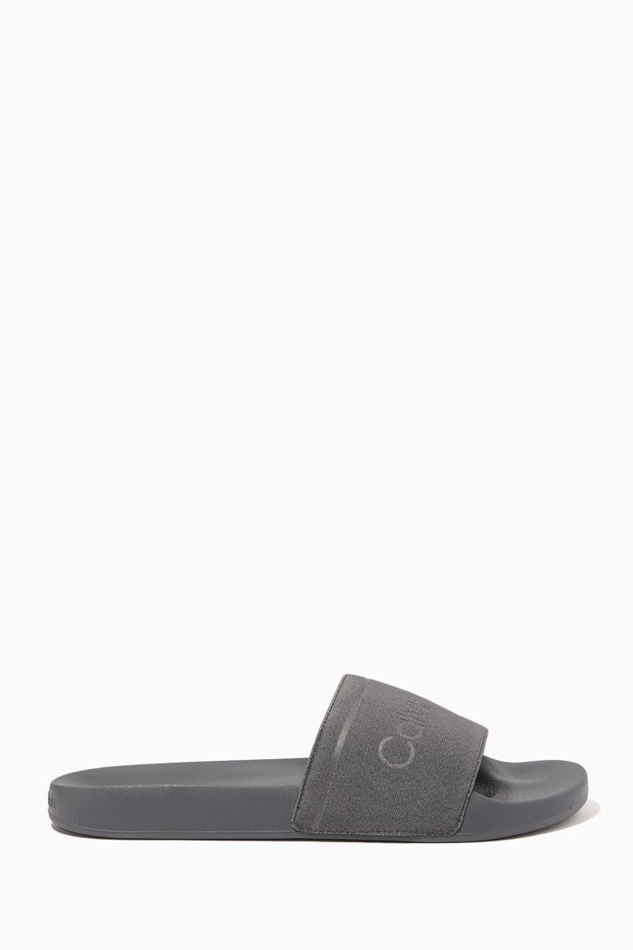 

Logo Sliders in Recycled Webbing, Grey