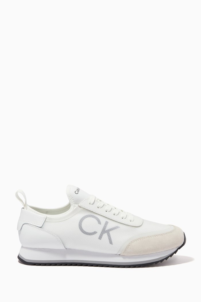Logo Sneakers in Mesh, White