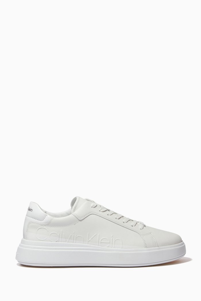 

Logo Sneakers in Leather, White