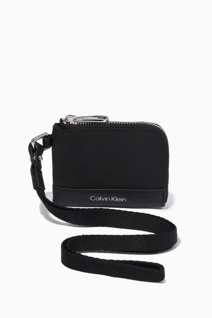 

Zip-aroud Strap Wallet in Repreve® Recycled Polyester, Black