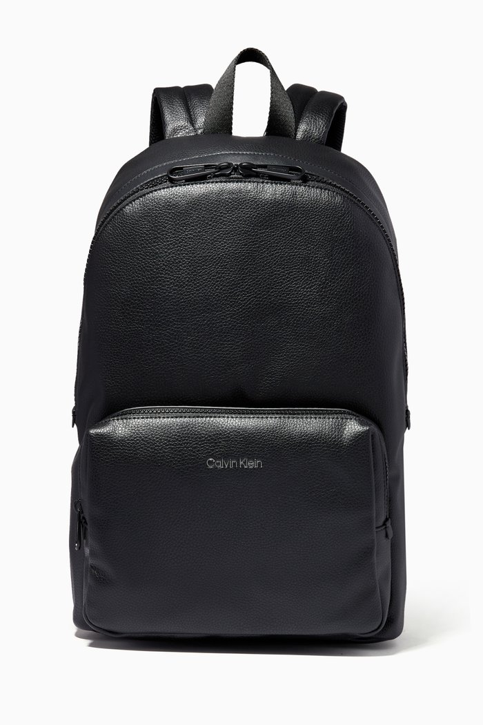 

Campus Backpack in Recycled Faux Leather, Black
