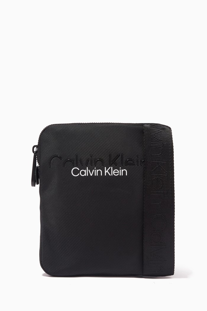 

CK Code Messenger Bag in Technical Fabric, Black