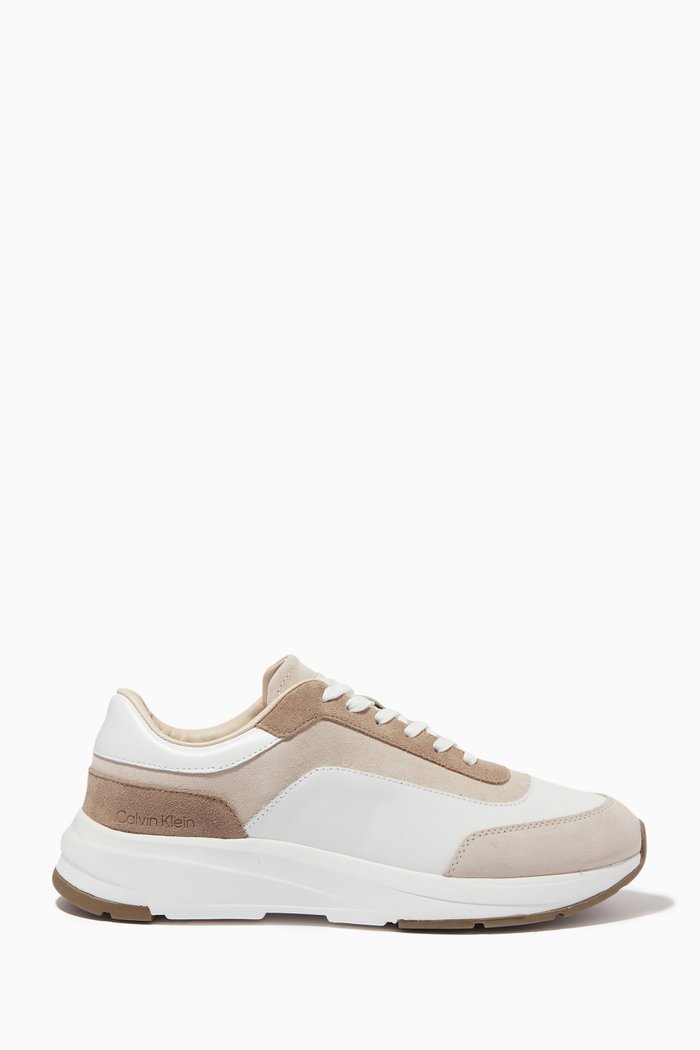 

Sneakers in Leather & Suede, Multicolour