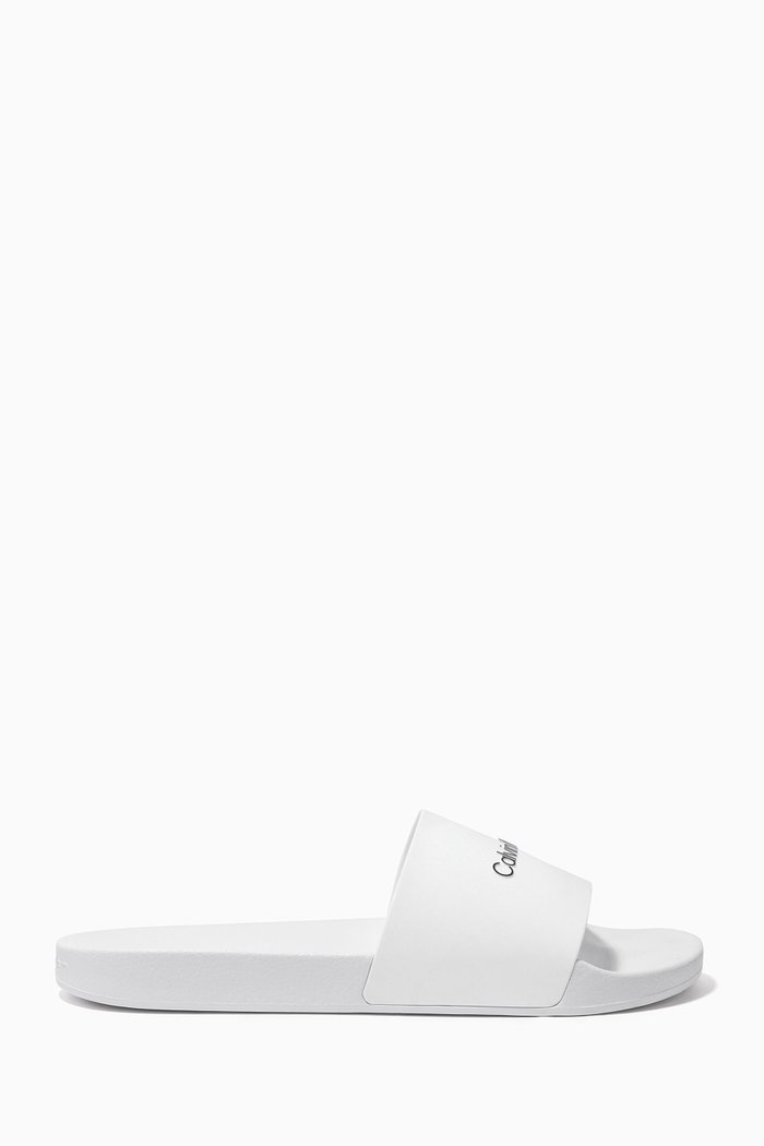 Logo Slides in Rubber, White