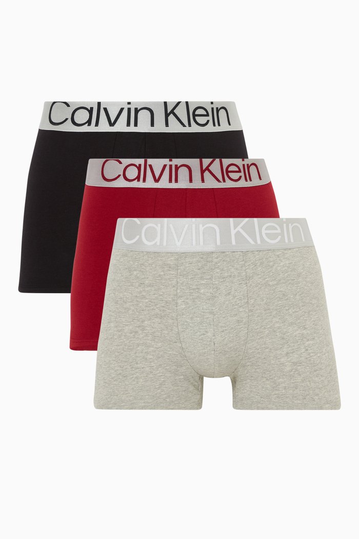 

Steel Cotton Trunks, Set of 3, Multicolour