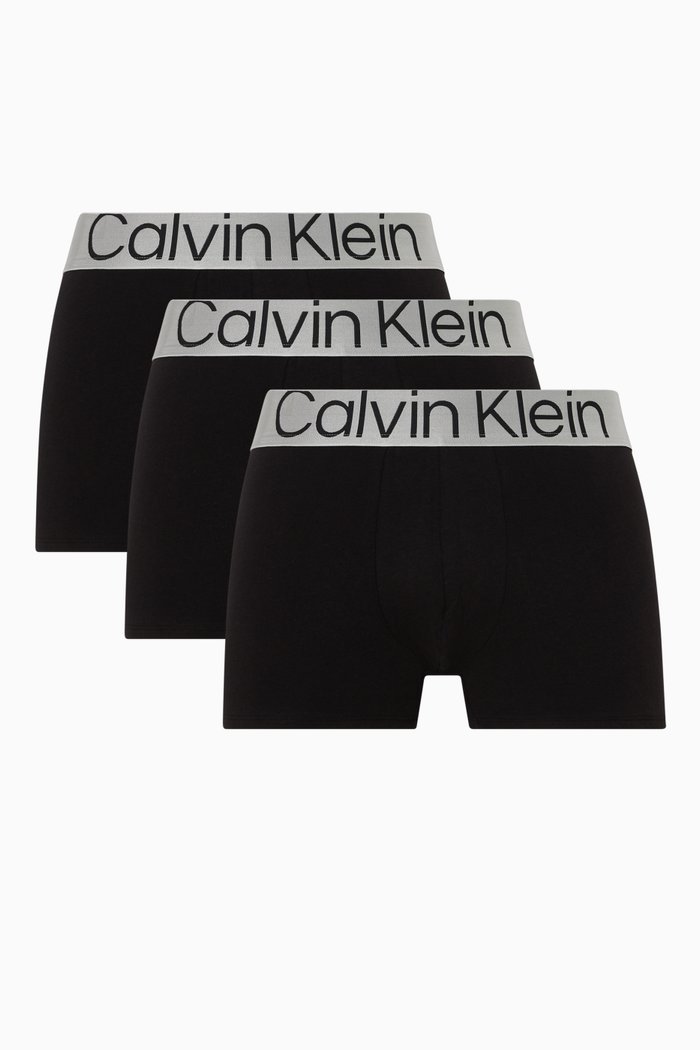 

Logo Trunks in Stretch Cotton, Set of 3, Black