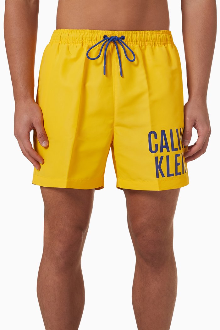 

Medium Drawstring Swim Shorts, Yellow