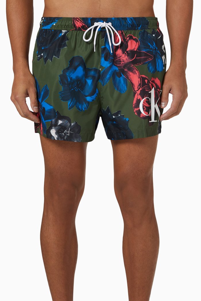 

Short Drawstring Swim Shorts, Multicolour