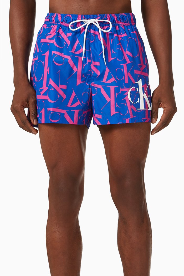 

Printed Swim Shorts in Recycled Fabric, Multicolour