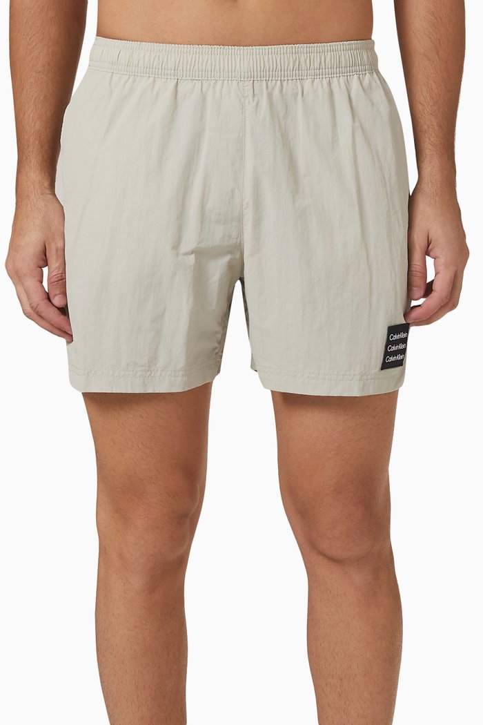 

Drawstring Swim Shorts, Grey