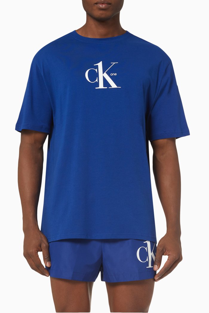 

Beach T-shirt in Organic Cotton, Blue