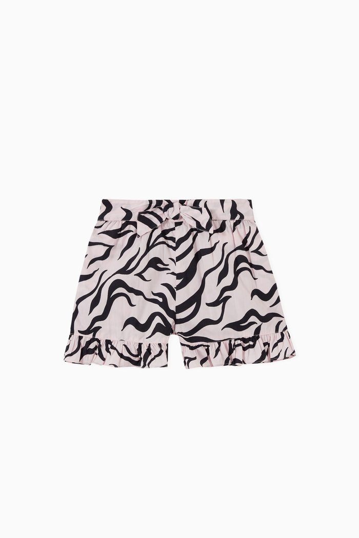 

Zebra Print Shorts in Organic Cotton, Multicolour