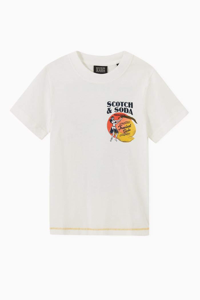 

Logo & Artwork Print T-Shirt in Organic Cotton, Neutral