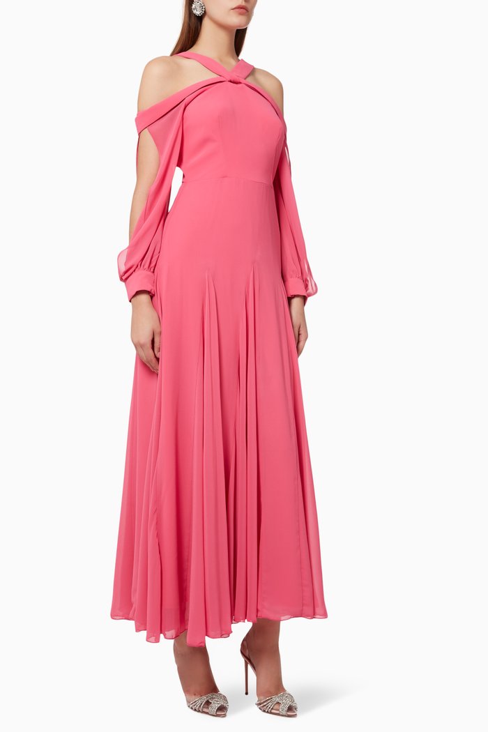 

Cold-shoulder Dress, Pink
