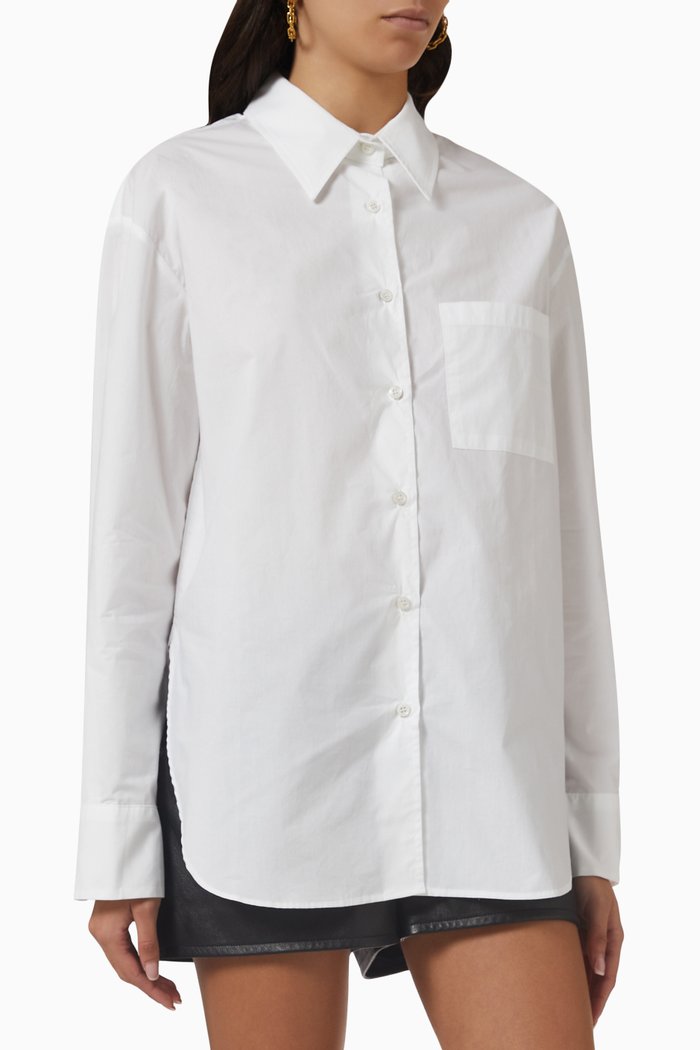 

Lui Oversized Shirt in Organic Cotton, White