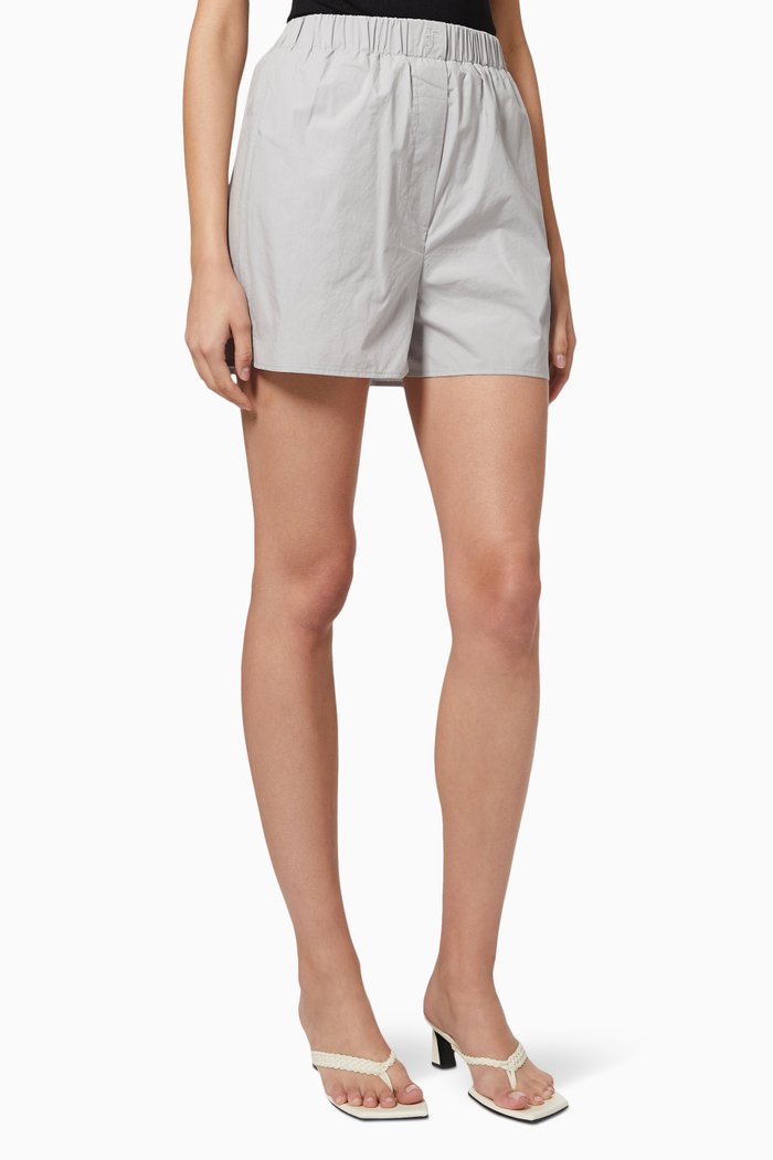 Lui Boxer Shorts in Organic Cotton, Grey