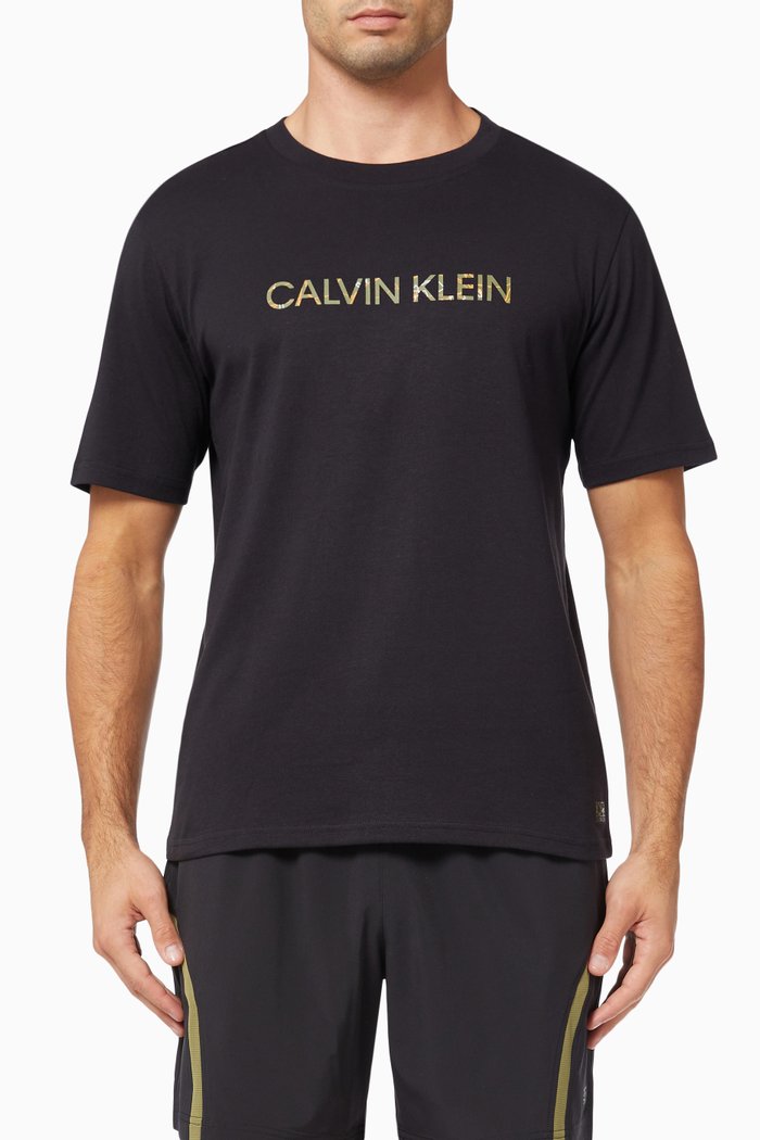 

Logo Gym T-shirt in Jersey Blend, Black