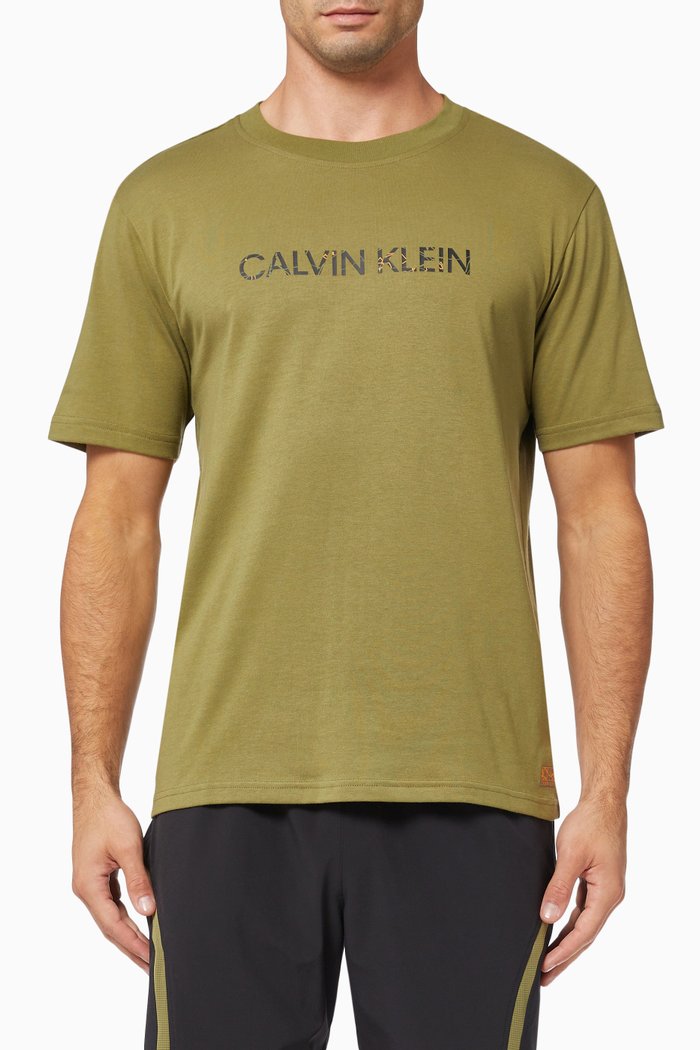 

Logo Gym T-shirt in Jersey Blend, Green