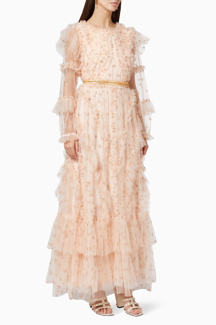 

Ruffle Dress in Tulle, Pink
