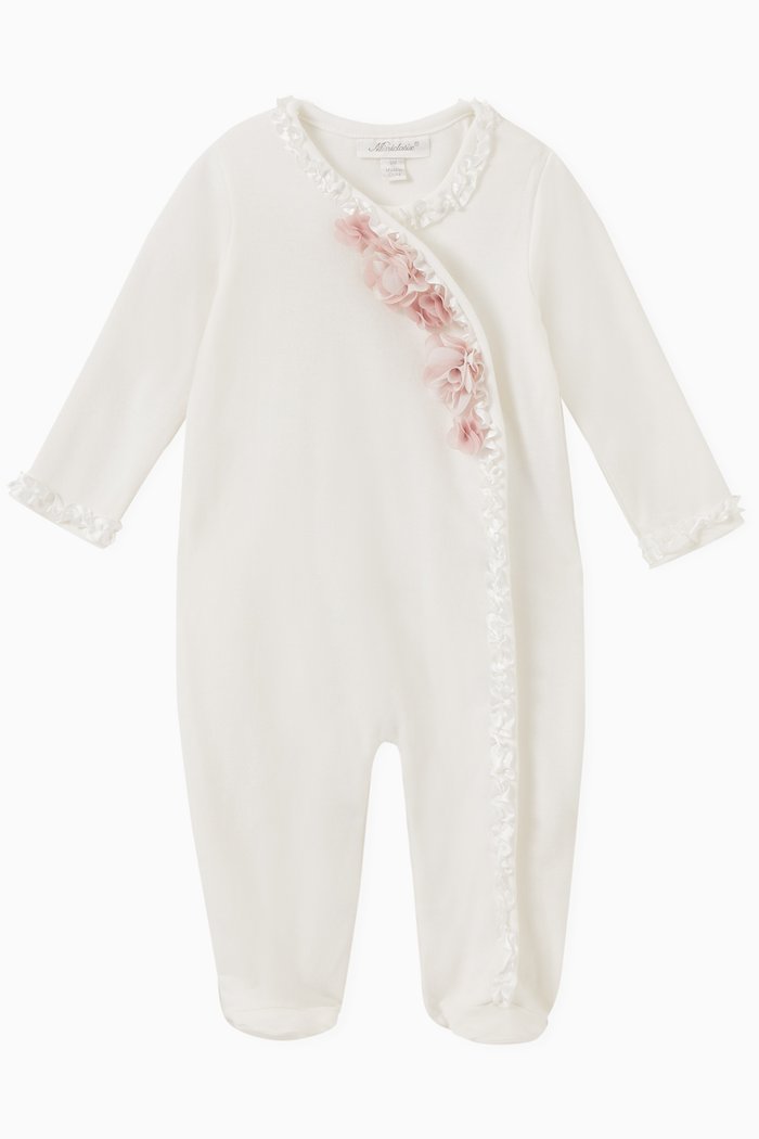 

Floral Footed Coverall in Ivory, Neutral