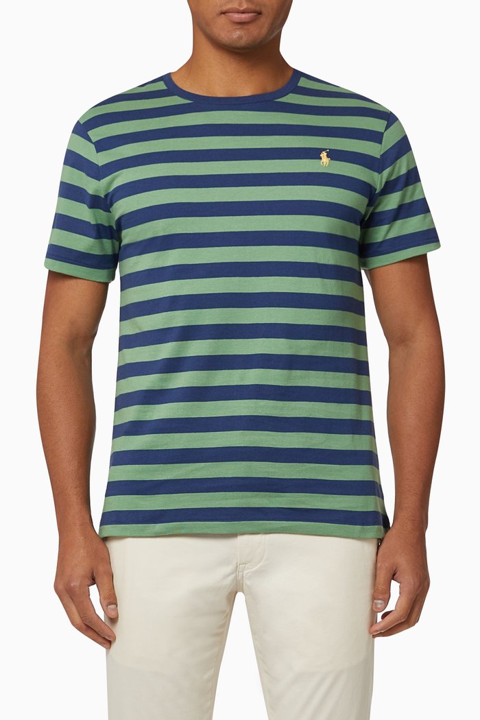 

Custom Slim Fit Crewneck T-shirt in Cotton Jersey, Green