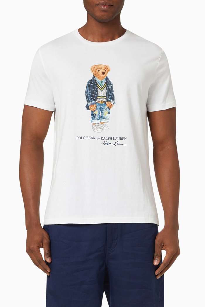 

Polo Bear T-shirt in Cotton Jersey, White