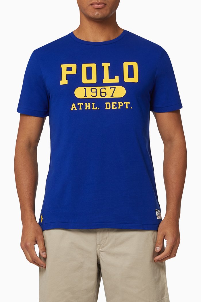 

Polo Logo T-shirt in Jersey, Blue