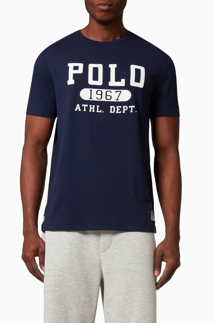 

Custom Slim Fit Logo T-shirt in Jersey, Blue