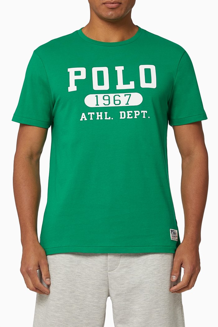 

Polo Logo T-shirt in Jersey, Green