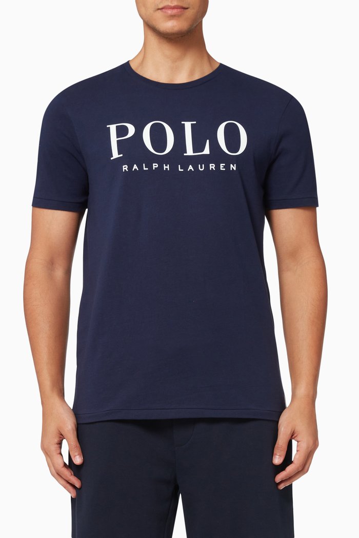 

Custom Slim Fit Logo T-shirt in Cotton Jersey, Blue