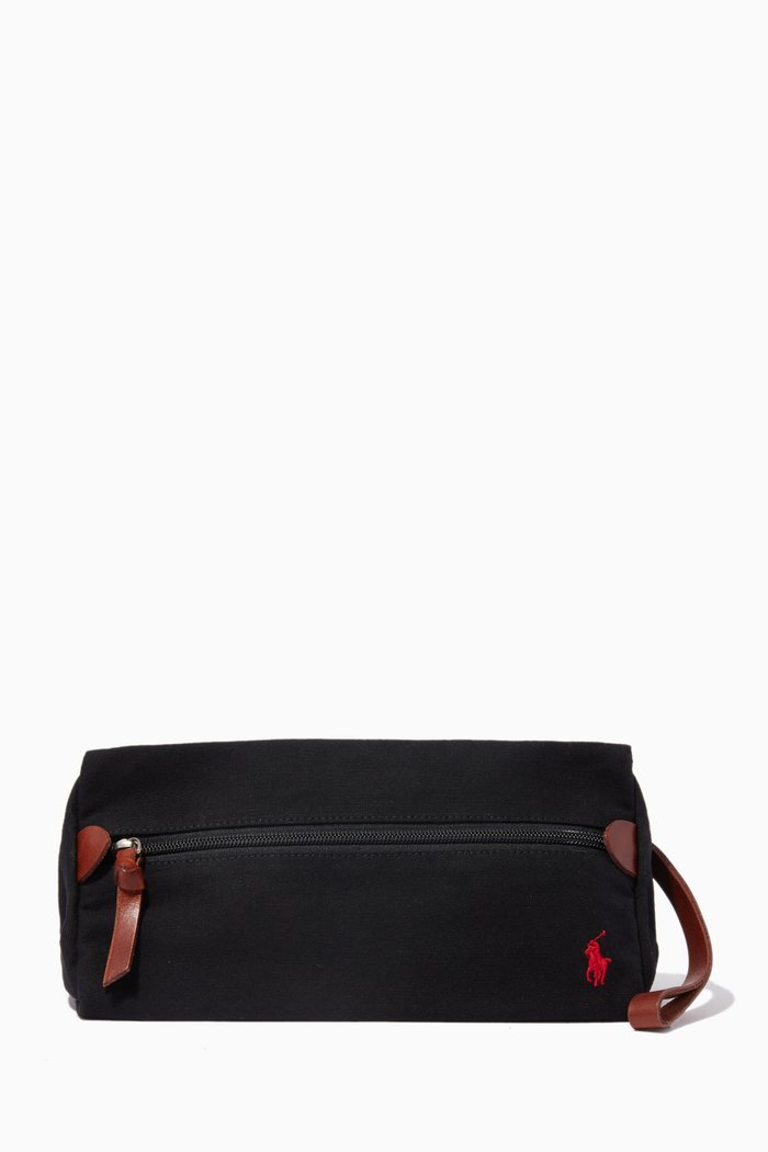 

Shave Kit Medium Pouch in Canvas, Black