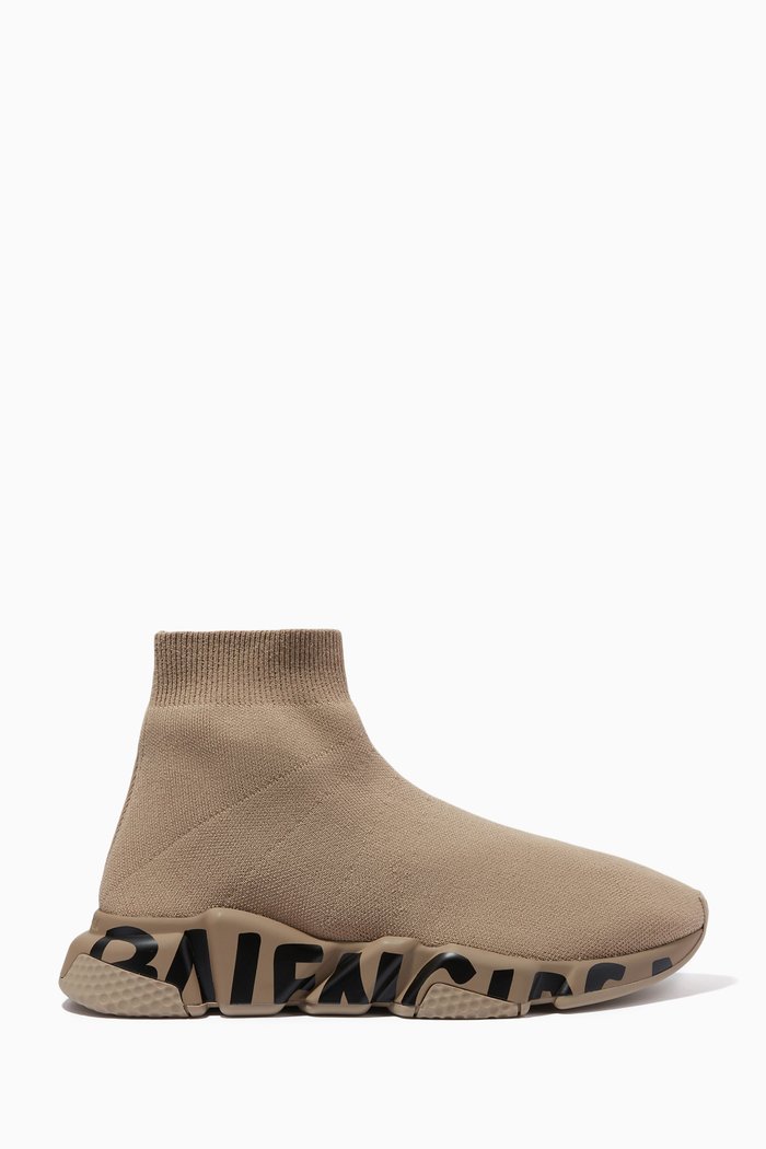 

Speed Graffiti Sneakers in Jacquard Knit, Neutral