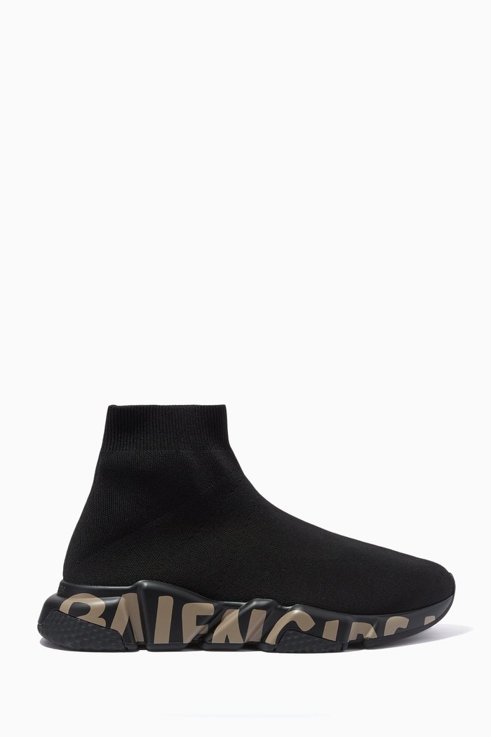 

Speed Graffiti Sneakers in Jacquard Knit, Neutral