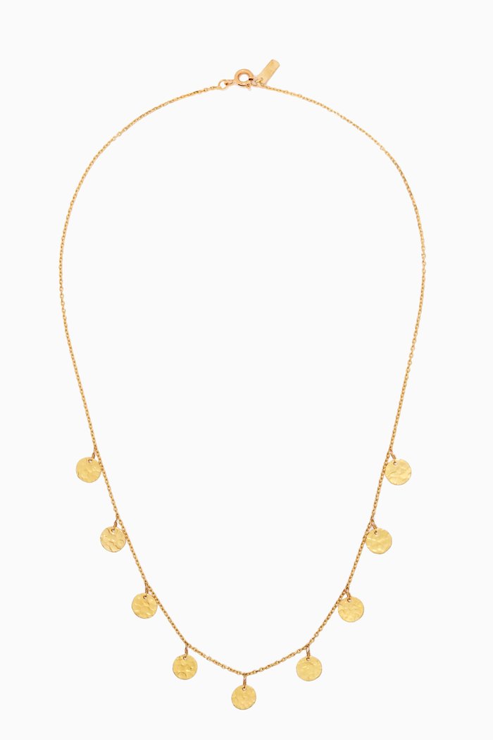

Classic Hammered Coin Necklace in 18kt Yellow Gold