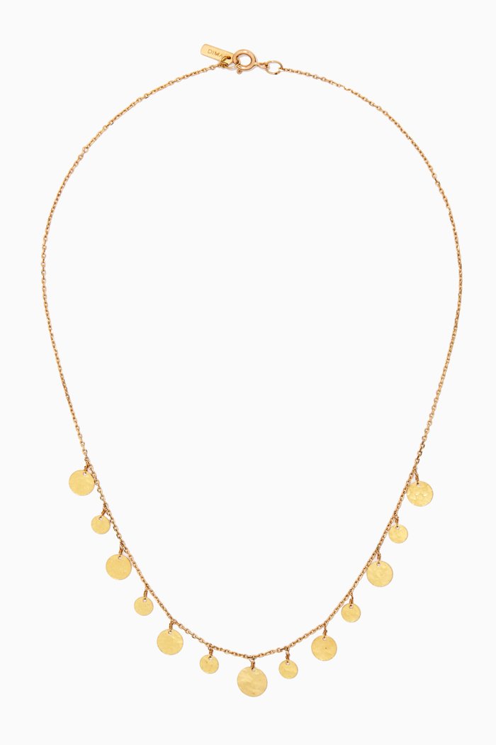 

Classic Hammered Coin Necklace in 18kt Yellow Gold