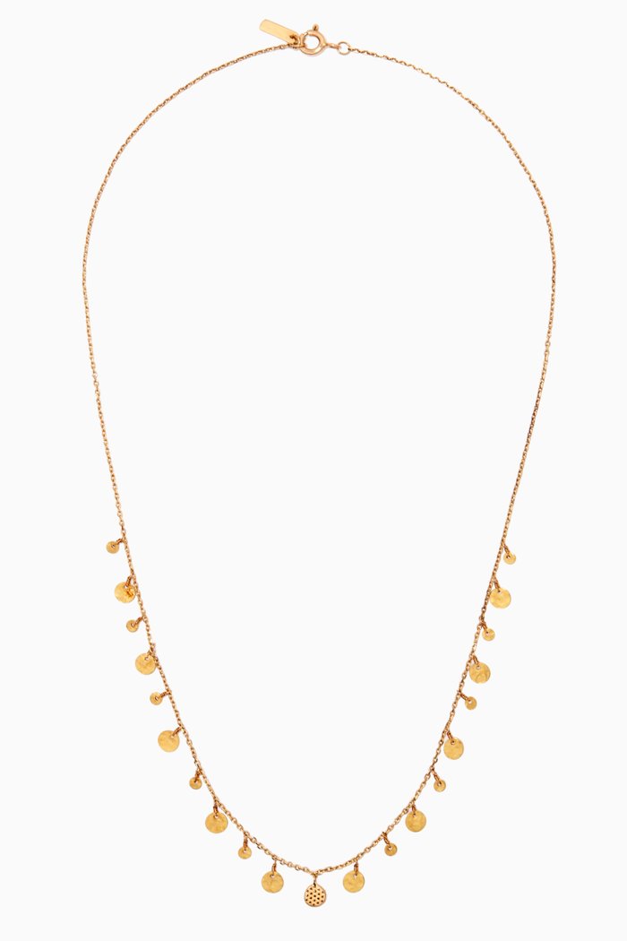 

Small Hammered Coin Necklace in 18kt Yellow Gold