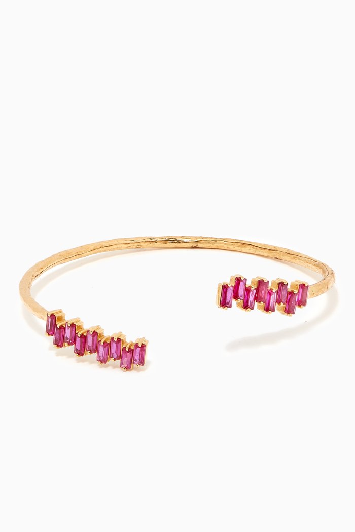 

Ruby Open Bracelet in 18kt Yellow Gold